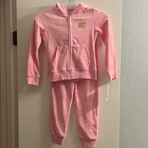 Juicy Couture Pink Tracksuit with Gold Logo